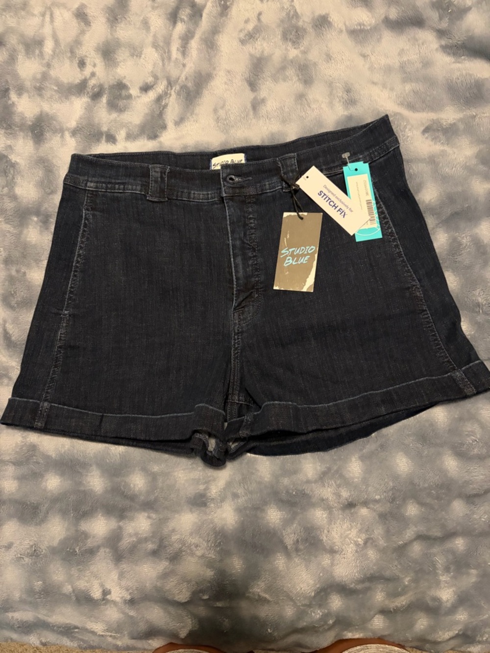 Studio Blue Women's Dark Blue Denim Shorts - Stitch Fix